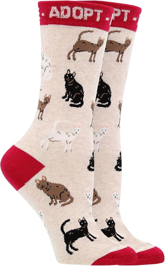 Adopt a Cat Socks for Women - Gift for Cat Lovers