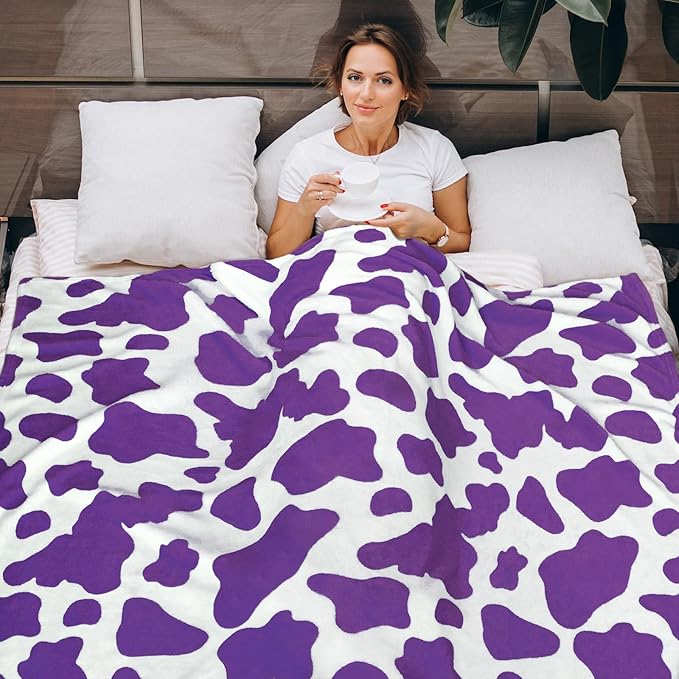Blankets & Throws Purple Soft Fleece Blankets Throw Blanket for Couch