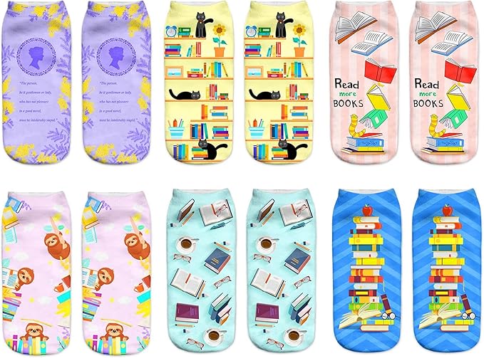 Benefeet Sox Funny Ankle Socks Cute Novelty No Show Animal Fruit Flower Cartoon Colorful Graphic Low Cut Socks for Women Girl
