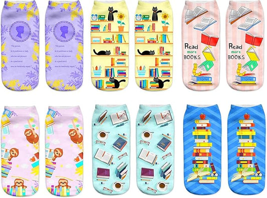 Benefeet Sox Funny Ankle Socks Cute Novelty No Show Animal Fruit Flower Cartoon Colorful Graphic Low Cut Socks for Women Girl