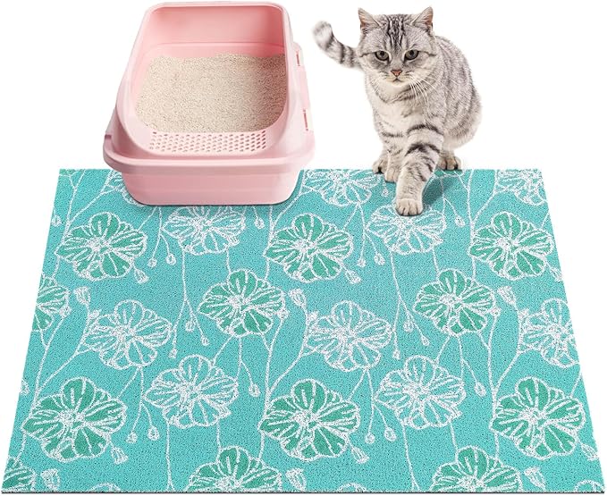 Bienbee Cat Litter Mat, Cat Litter Mat Litter Trapping Mat, Easy to Clean, Soft Litter Box Mat for Cat, Kitty, PVC Material Pad 40 * 30in