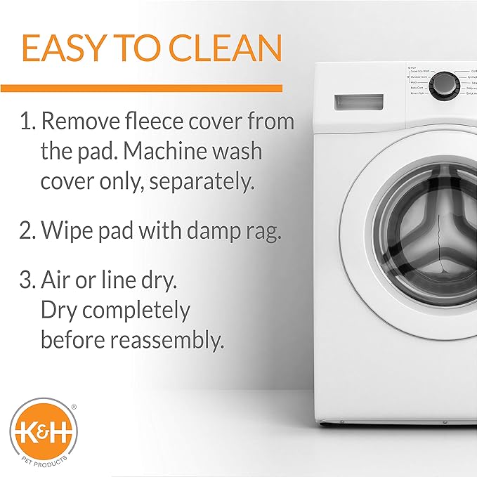 K&H Pet Products Heated Deluxe Lectro-Soft Outdoor Dog Bed with Bolster, Orthopedic Warming Pet Pad, Outdoor Heated Pad for Pets, Heated Outside Dog and Cat Bed, Chocolate/Tan Medium 26.5x30.5in