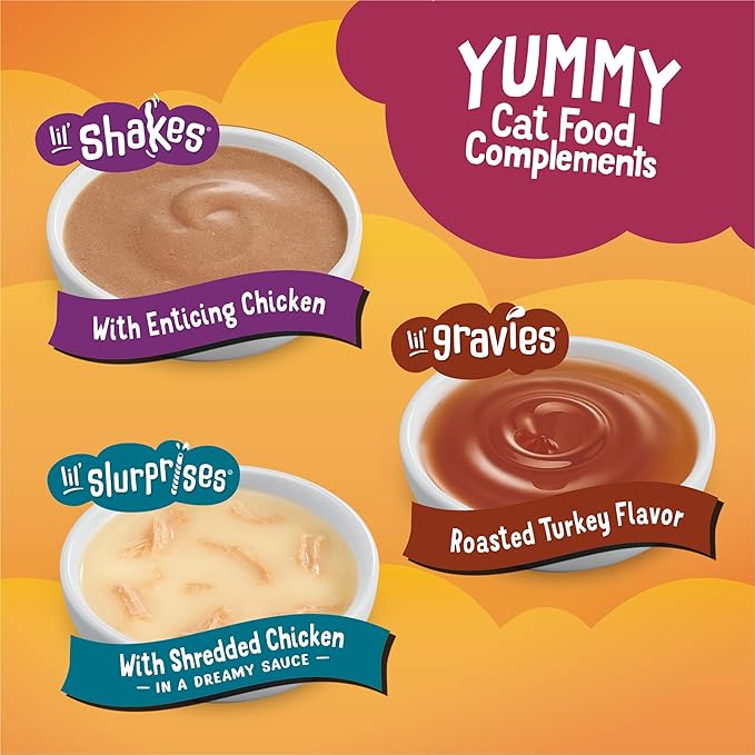 Friskies Purina Poultry Faves Lickable Cat Food Topper Variety Pack - 24 ct. Box