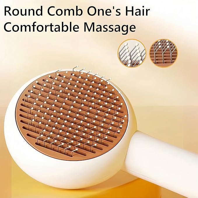 BowBow 2 in 1 Cat Brush and Nail Grinder, Rechargeable Self-Cleaning Slicker Cat/Dog Grooming Brush for Pets with Long Or Short Hair, Hair Remover & Pet Nail Grinder for Dog and Cat for Pet Grooming