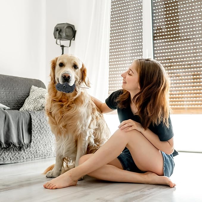 Vaulted Skulls & Co Mouse Dog Toy 7" | Mouse Stuffed Animal Small | Fluffy Mouse Small Dog Toy | Cat Mouse Toy | Small Mouse Plush Dog Toy | Mouse Toy for Cats | Squeaker-Free | Gray | 7"