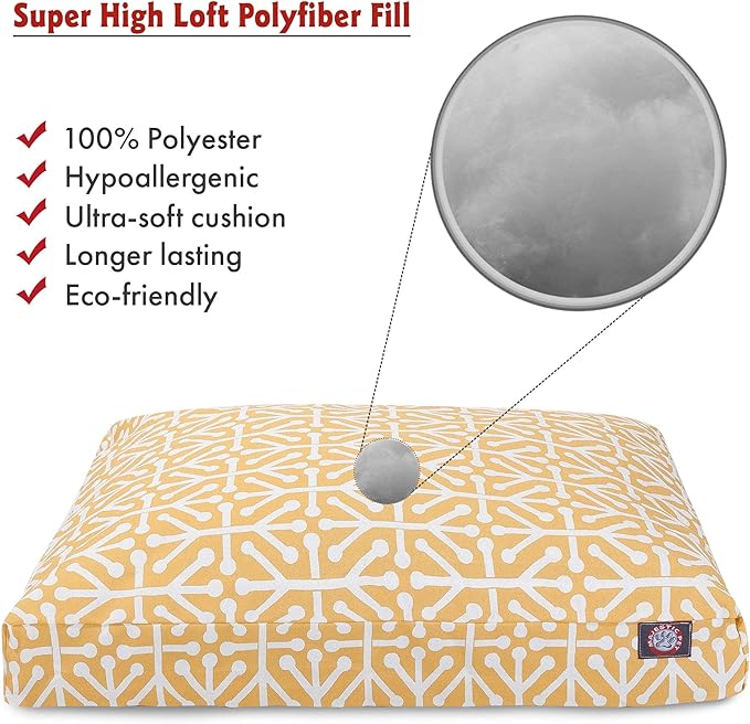 Citrus Aruba Medium Rectangle Indoor Outdoor Pet Dog Bed With Removable Washable Cover By Majestic Pet Products