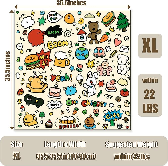 35.5" Cat Grooming Wrap Cat Wrap for Cutting Nails Cat Restraint for Nail Clipping Cat Swaddle Wrap Cat Burrito Wrap XL(Within 22lbs) Anti-Scratch Anti-Escape Multifunctional Pet Tool