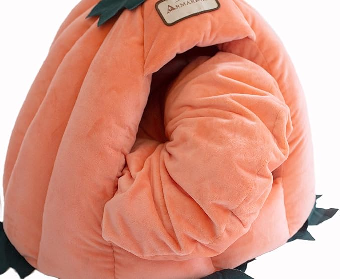 Armarkat Cat Bed Model C85CCS Pumpkin Shape, Orange, 20 x 20 x 16