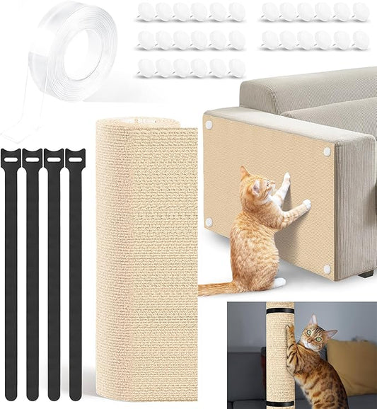 Couch Protector from Cat Claws 78.7"x15.8" Cat Scratching Mat Set, Cat Scratch Furniture Protector, Cat Scratching Post Scratch Pad Cover Replacement for Cat Tree Shelf Steps Couch Corner Wall