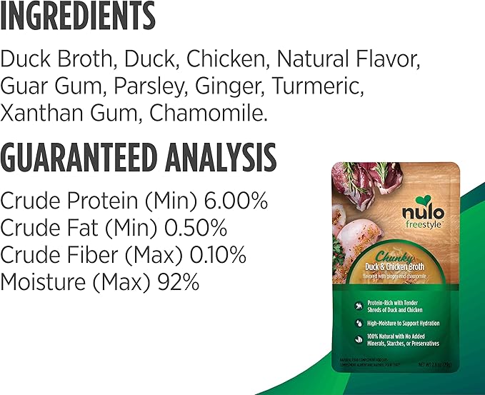 Nulo Freestyle Cat & Kitten Wet Cat Food Broth, Premium All Natural Grain-Free Cat Food Topper with No Added Minerals or Preservatives and High Animal-Based Protein