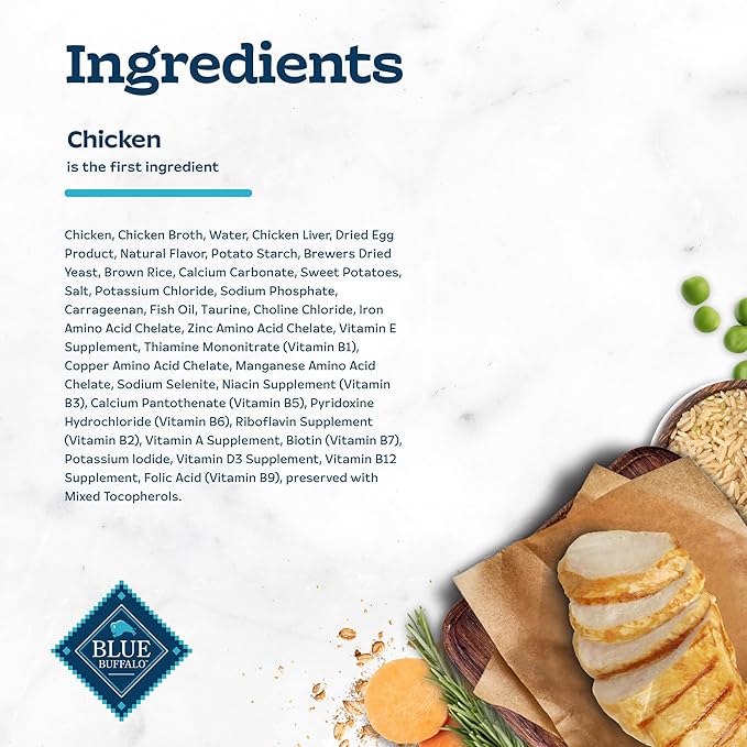 Blue Buffalo Tastefuls Natural Flaked Wet Cat Food, Chicken Entrée in Gravy 3-oz cans (Pack of 24)