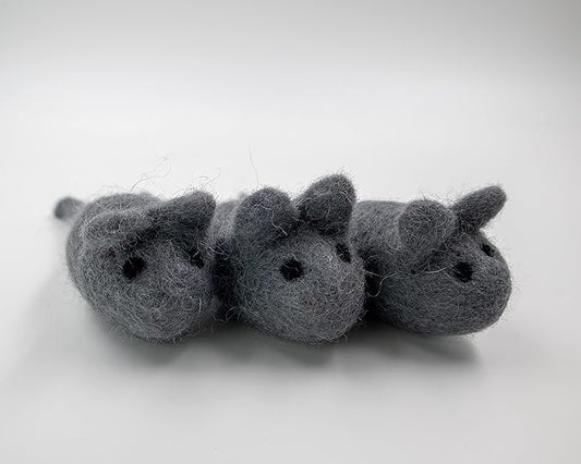 Dr. Judy Morgan's Naturally Healthy Pets Handmade Wool Mouse Cat Toy (3 Count)