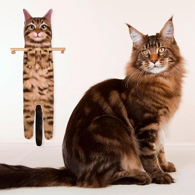 Cat Hand Towels - Kitchen Bathroom - Cute Cat Decor - Soft Absorbent - MaineCoon