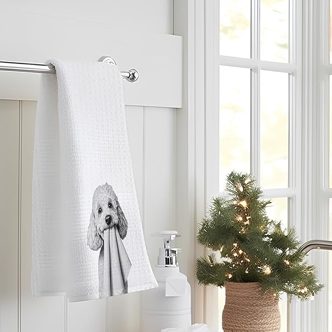 Poodle Hand Towels for Bathroom, Dog Bathroom Hand Towels, Poodle Dog Bathroom Decor, Funny Hand Towels, Poodle Gifts for Women, Standard Poodle Gifts, 16x24 Inch