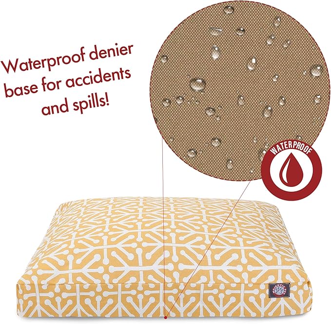 Citrus Aruba Medium Rectangle Indoor Outdoor Pet Dog Bed With Removable Washable Cover By Majestic Pet Products