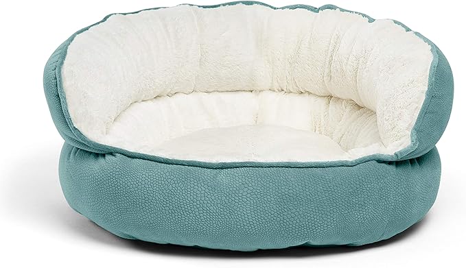 Best Friends by Sheri Throne High Bolster Orthopedic Relief Cat and Dog Bed in Mini Tide Pool