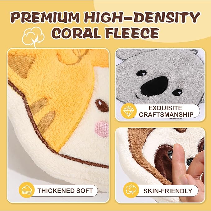 2 Pack Hand Towels Set for Bathroom: Gifts for Her Cat Lovers Cute Cat Raccoon Pattern Kitchen Towels Drying Your Hands Pads - Women Mom Wife Sister Friend Coworker Gifts (2,Koala)