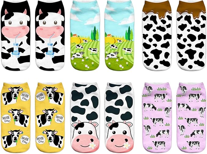 Benefeet Sox Funny Ankle Socks Cute Novelty No Show Animal Fruit Flower Cartoon Colorful Graphic Low Cut Socks for Women Girl