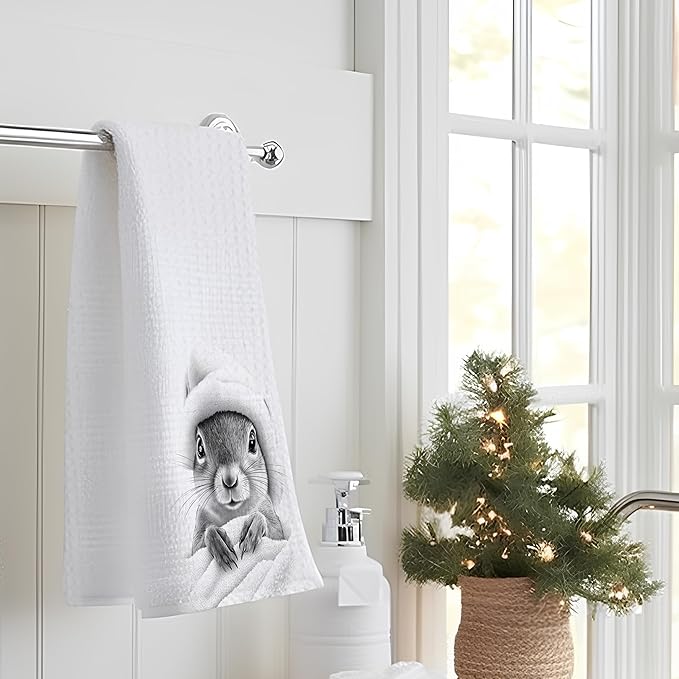 Cute Bunny Hand Towels for Bathroom, Gifts for Women and Lovers, Rabbit Decor, Kids Bathroom Decor, 16x24 Inch