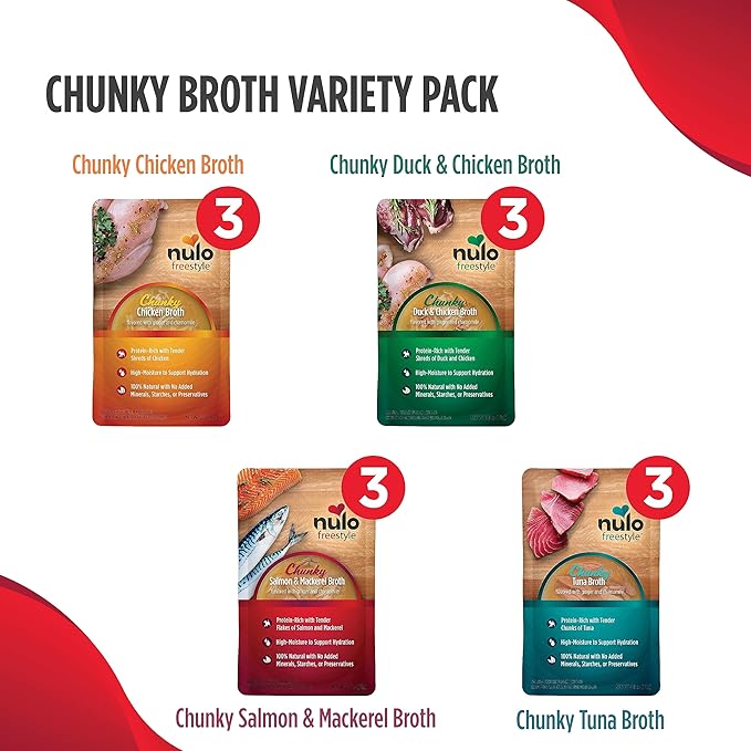 Nulo Freestyle Cat & Kitten Wet Cat Food Broth, Premium All Natural Grain-Free Cat Food Topper with No Added Minerals or Preservatives and High Animal-Based Protein