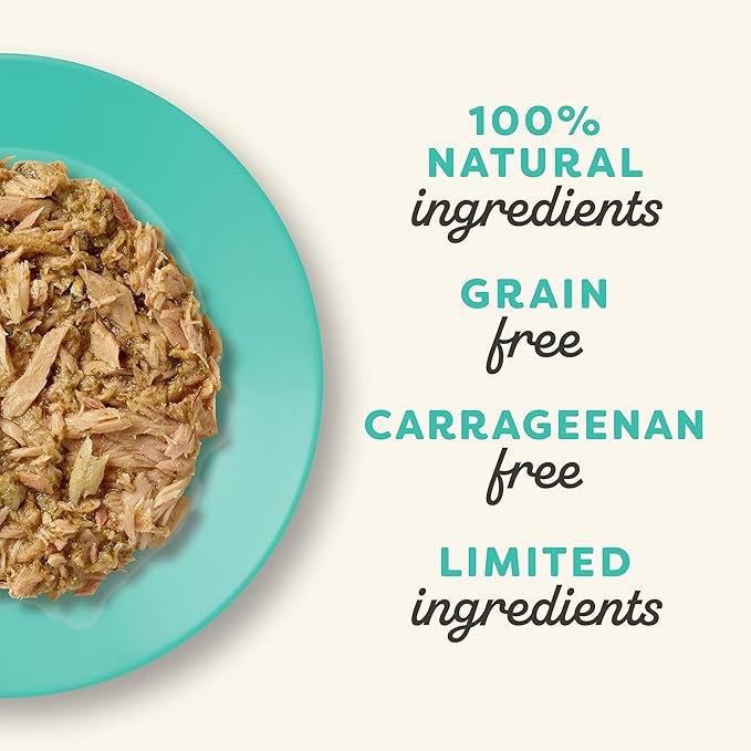 Applaws Natural Wet Cat Food in Broth, Limited Ingredient Wet Cat Food Pouches, No Additives, Made with Natural Ingredients, Tuna with Anchovt & Seaweed in Broth (12 x 2.47oz Pouches)