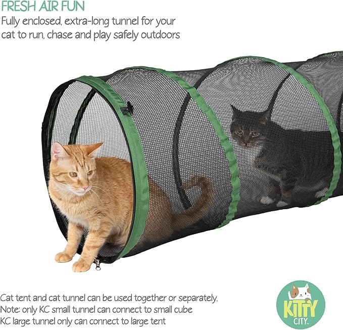 Kitty City Outdoor Catio Mega Kit for Cats, Replacement Parts, and 10' Tunnels