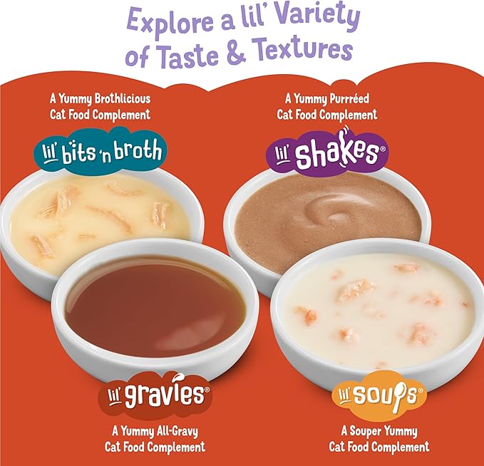 Purina Friskies Lil' Gravies Roasted Turkey Flavor Cat Food Lickable Cat Treats - (Pack of 16) 1.55 oz. Pouches