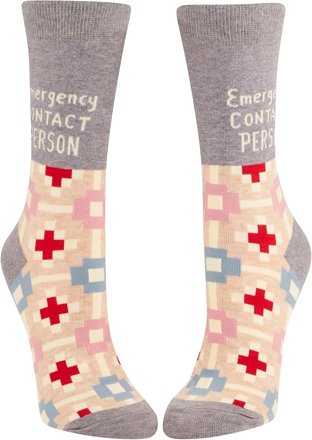 Blue Q Women's Funny Novelty Crazy Crew Socks with Sayings