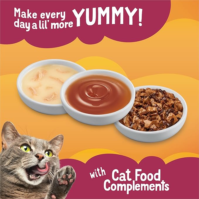 Purina Friskies Poultry Faves Lickable Gravy Cat Food Topper Variety Pack - 8 ct. Box