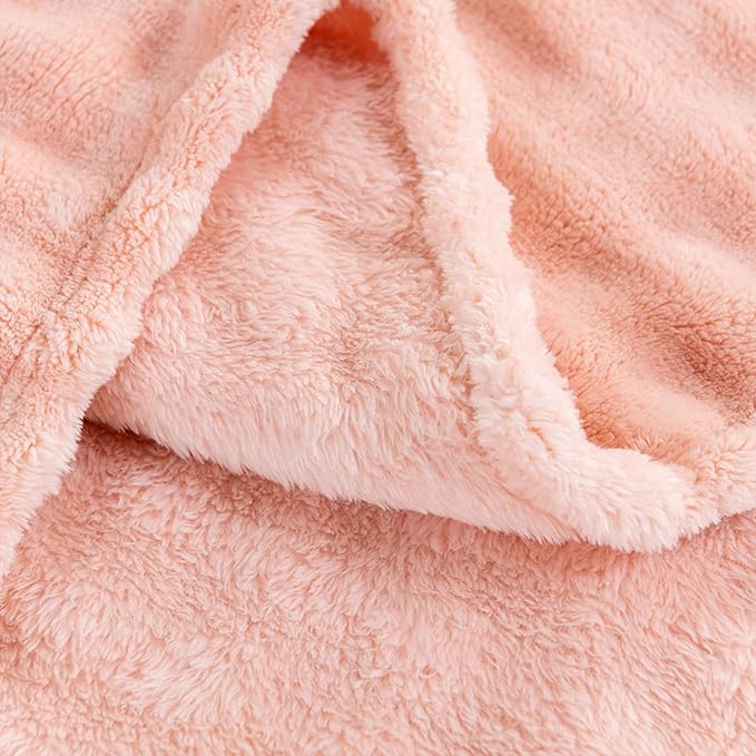 Soft Fluffy Fur Throw Blanket, 3D Fleece Bubble Blanket, Flannel Fuzzy Soft Plush Bubble Blanket for Sofa Bed Room Office,Decorative Throw Blanket, 40"x60"Pink