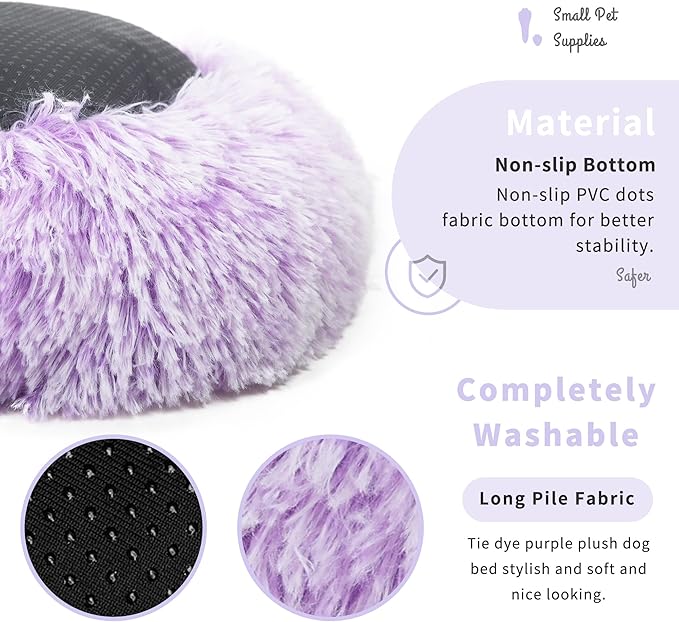 Bunny Bed Rabbit Hideout Large Soft & Comfortable Small Animal Bedding Cozy Bed Mat Warm Hideaway Cage Accessories for Guinea Pig White and Purple
