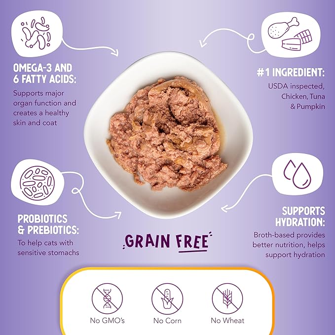 Health Extension Bundle - Wet Cat Food Canned Chicken & Pumpkin, Chicken & Tuna, Chicken Pate (2.8oz Each) and Dry Cat Food Chicken & Brown Rice Recipe (15 lbs) - Complete Nutrition for Cats