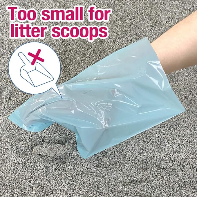 BOS Amazing Odor Sealing Cat Waste Bags - Durable and Unscented [Size: XS, Color: Light Blue] (200 count, Pack of 2) (400Bags) ★Too Small to get a Litter Scoop Inside!