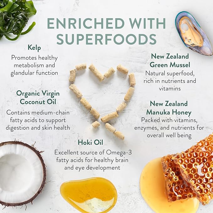 Meow Air Dried Cat Food - Venison Recipe, High Protein Dry Cat Food, Use as a Complete Diet, Topper, Mixer, or as Cat Training Treats, All Life Stages,3.5 oz