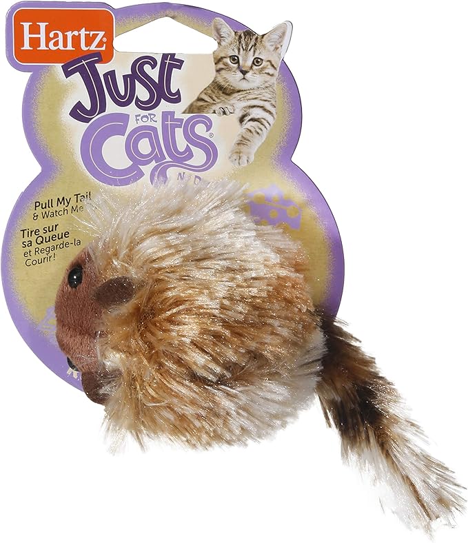HARTZ Just For Cats Running Rodent Vibrating Plush Mouse Cat Toy