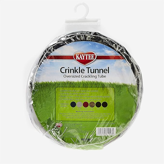 Kaytee Crinkle Tunnel Oversized Crackling Tube For Pet Guinea Pigs, Ferrets, Rats, and Chinchillas