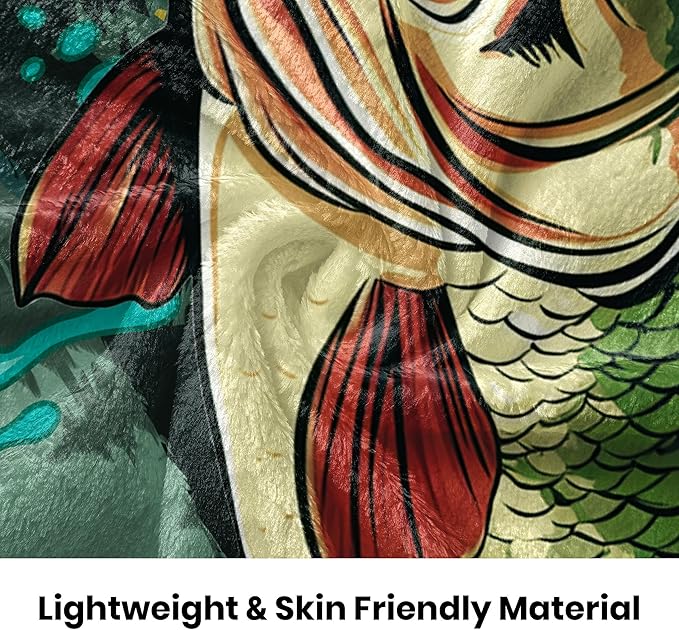 Fishing Gifts for Men Throw Blanket 50"X60", Funny Fishing Gift for Fisherman