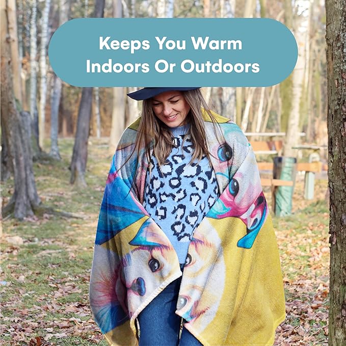 Dawhud Direct Pitbull Puppy Fleece Blanket - Soft Plush, Cozy Throw for Kids and Adults, Colorful Dog Blanket with Pitbull Puppy Print, Ideal for Beds, Couches, and Travel - 60 x 50 Inches, Yellow