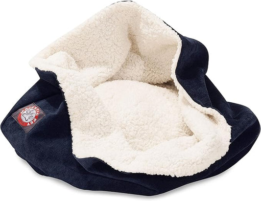 Majestic Pet 17 inch Villa Navy Burrow Cat Bed
