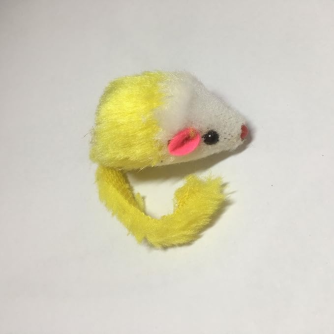 Play Fur Mice Cat Toys – Mixed Bag of 10 Play Mice with Rattling Sounds – 4 Color Variety Pack of Catnip Toy