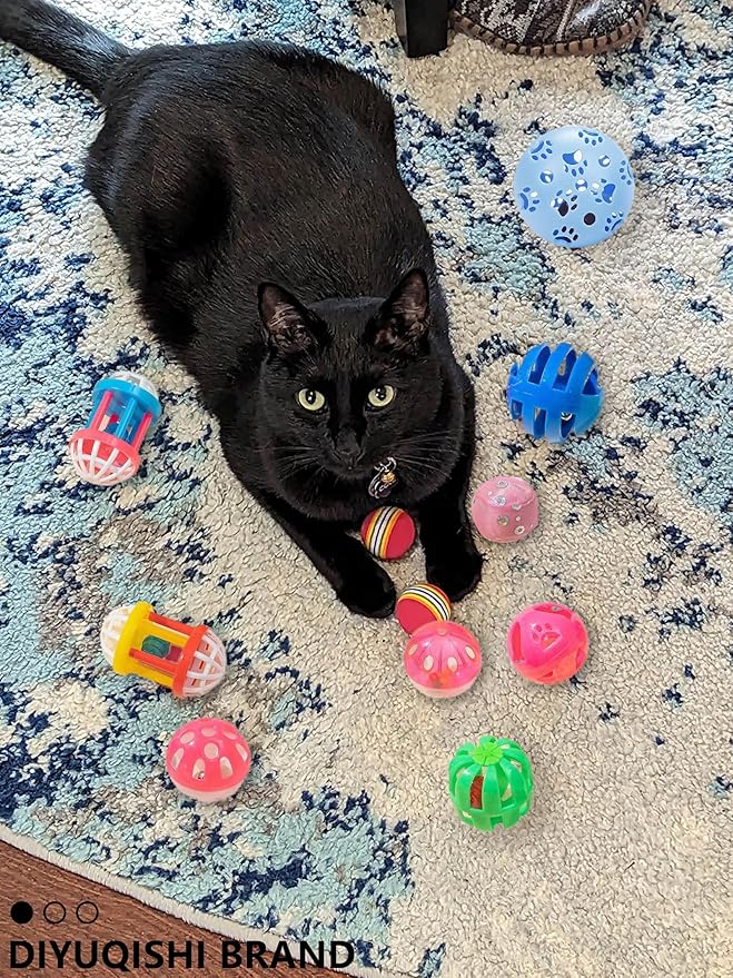 35 Pcs Cat Toys Pack, 1.25" to 6.3", Keep Your Cat Busy, Encourages Cognitive Development and Provides Hours of Entertainment, Suitable for Cats, for Small and Medium Breed Sizes