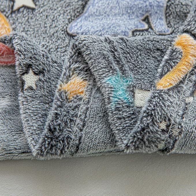 Sviuse Glow in The Dark Cat Blanket Gifts for Cats Lovers Soft Flannel Glow Throw for Girls Kids Luminous Blankets (50" X 60", Cat 9)