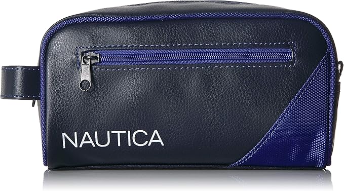 Nautica Men's Top Zip Travel Kit Toiletry Bag Organizer