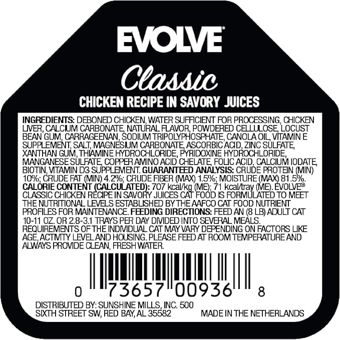 Evolve Classic Crafted Meals Chicken Recipe Cat Food (Pack of 15)