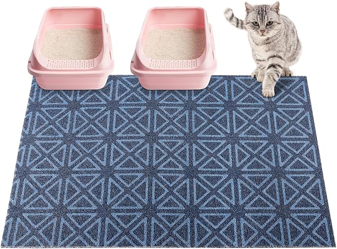 Bienbee Cat Litter Mat, Cat Litter Mat Litter Trapping Mat, Easy to Clean, Soft Litter Box Mat for Cat, Kitty, PVC Material Pad