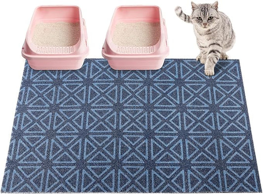 Bienbee Cat Litter Mat, Cat Litter Mat Litter Trapping Mat, Easy to Clean, Soft Litter Box Mat for Cat, Kitty, PVC Material Pad