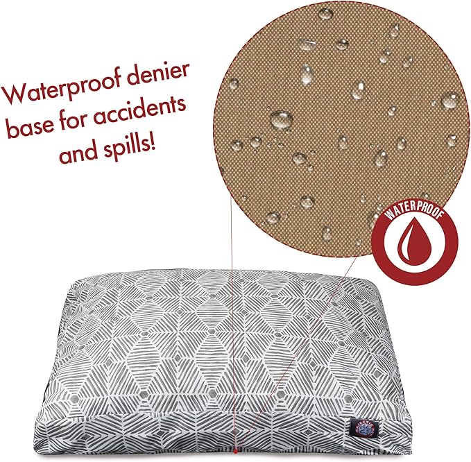 Majestic Pet Charlie Gray X-Large Rectangle Bed