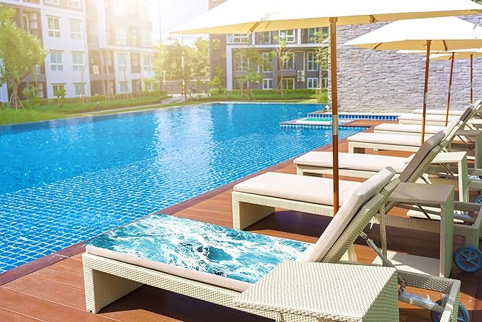 LIVILAN Ocean Wave Beach Towel, 30” x 60” Oversized, Lightweight Microfiber, Soft, Quick Dry, Sand Free, Ideal for Pool, Bath, Travel, Blue Towel, Perfect Ocean Gifts for Women, Men