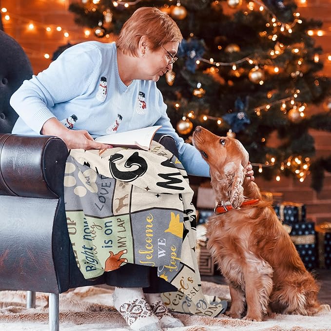 XALAZY Dog Grandma Gifts Blanket 50"X60", Dog Lovers Gifts For Women, Gifts for Dog Lovers, Best Dog Lover Gifts, Dog Gifts for Women, dog grandma gift for women, Dog Themed Gifts for Women, dog decor