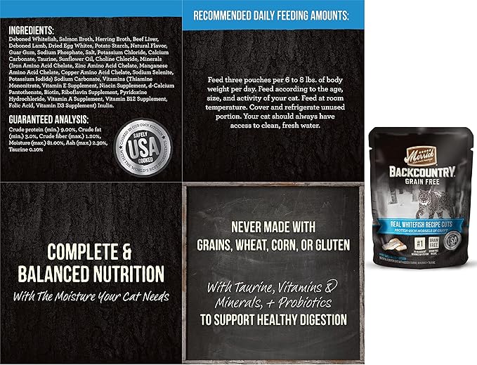 Backcountry Grain-Free Cat Food Variety Pack of 7 Count 3 oz. Pouches